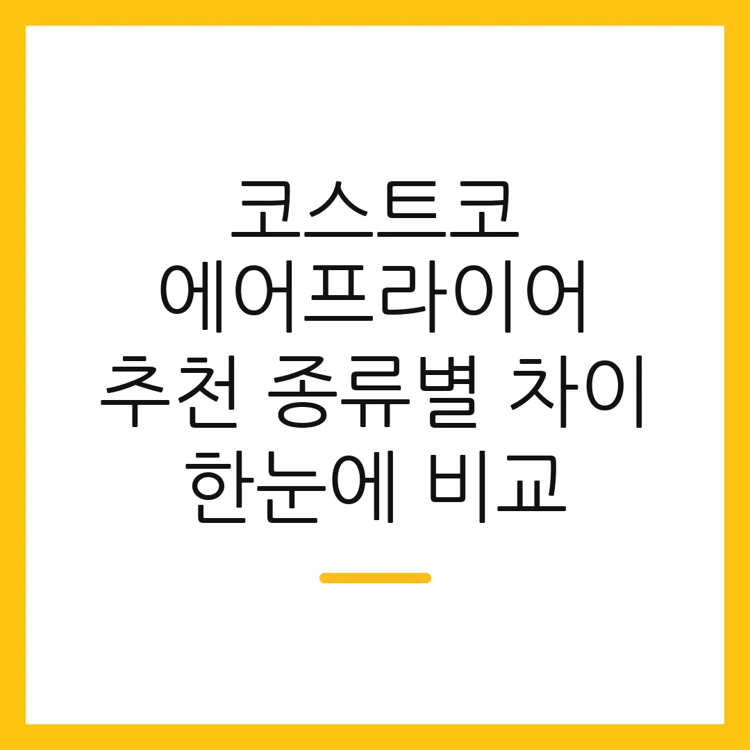 코스트코 에어프라이어 추천 종류별 차이 한눈에 비교